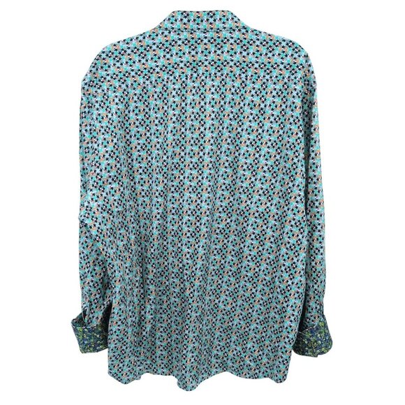 Robert Graham 3XL Aztec Geometric RARE Long Sleeve Button Up Shirt Contrast Cuff - Picture 3 of 8